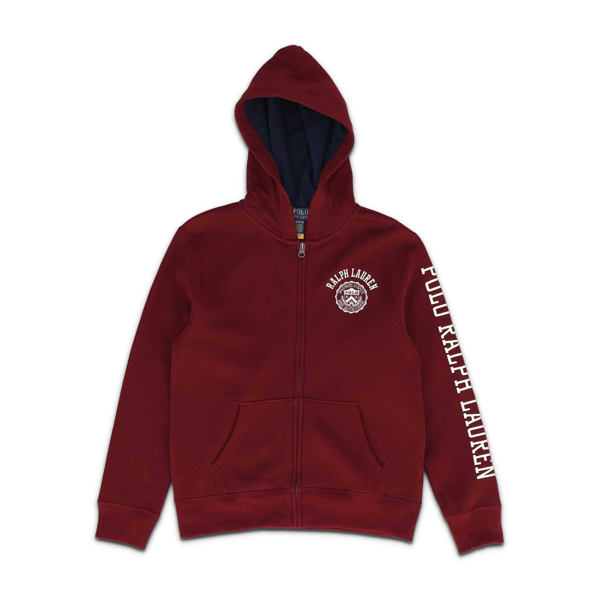 KID Logo Fleece Full Zip  Red Hoodie