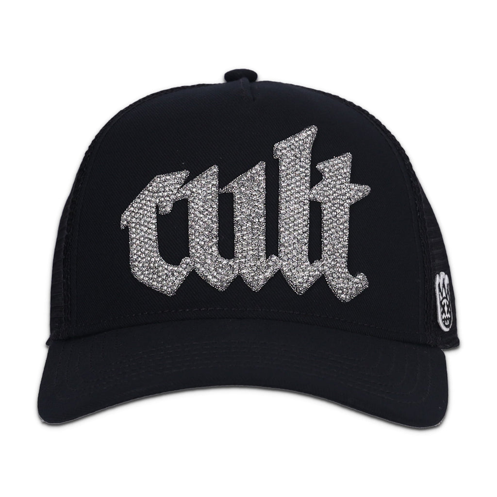 Crystal Cult Script Logo Hat Black