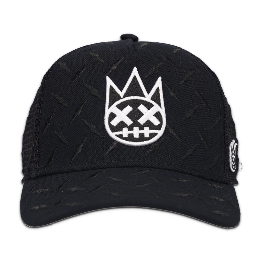 Diamond Plate Trucker Hat Black