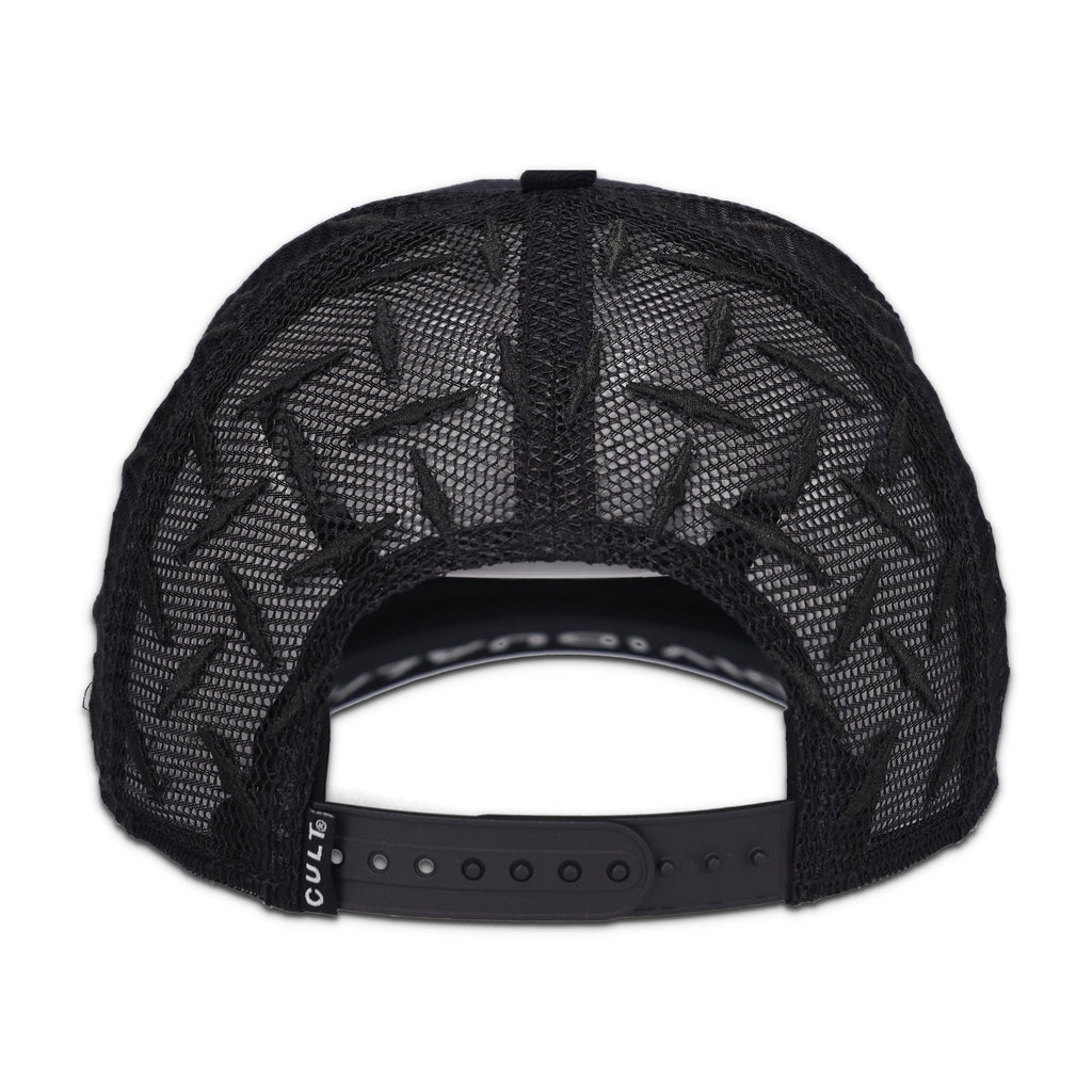 Diamond Plate Trucker Hat Black