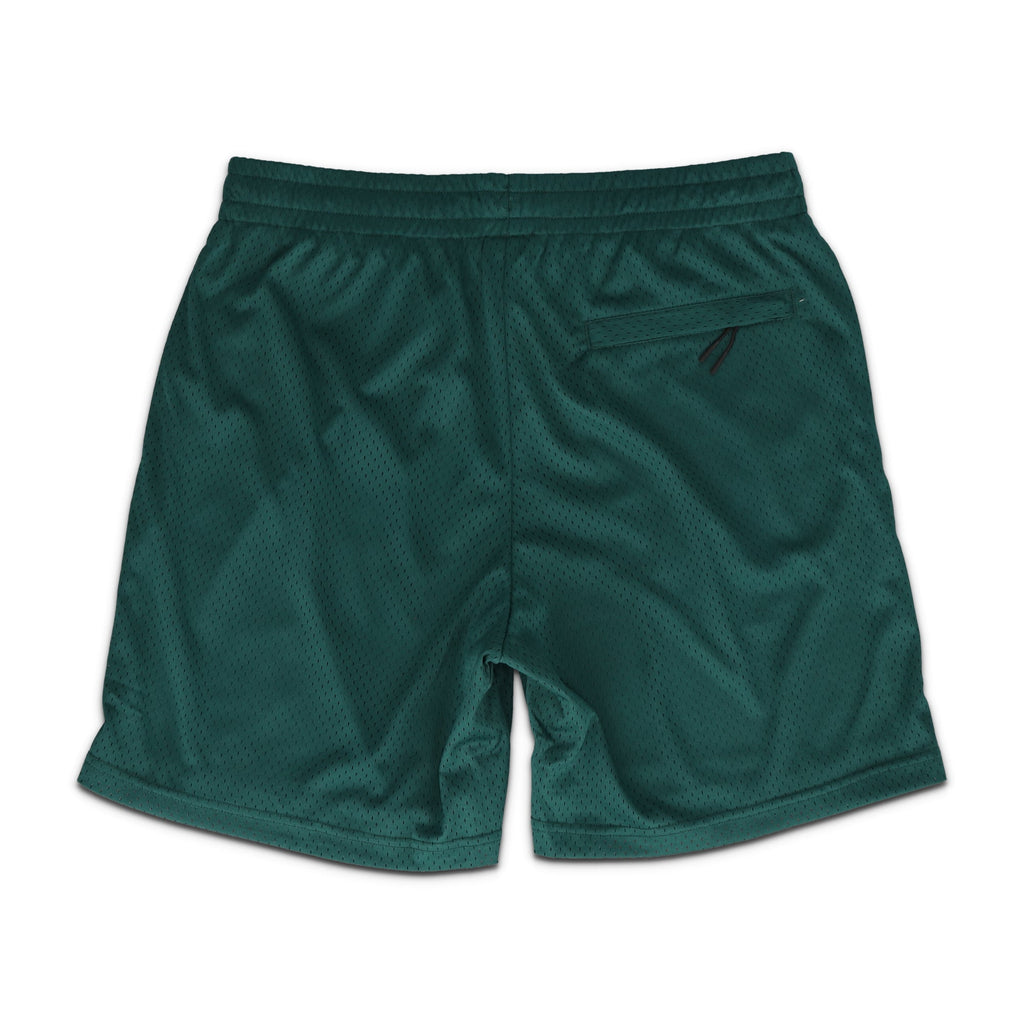Solid Mesh BasketBall Short Green