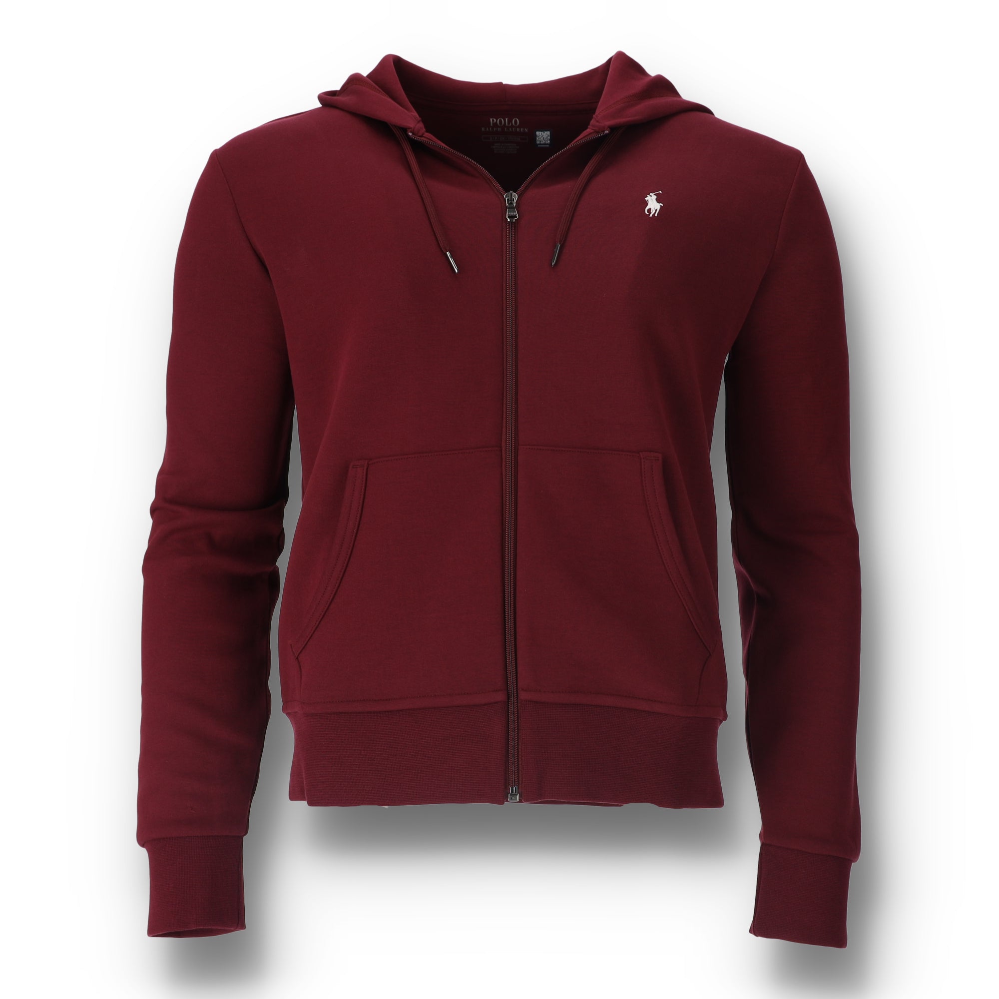 Double Knit Full Zip Red Hoodie