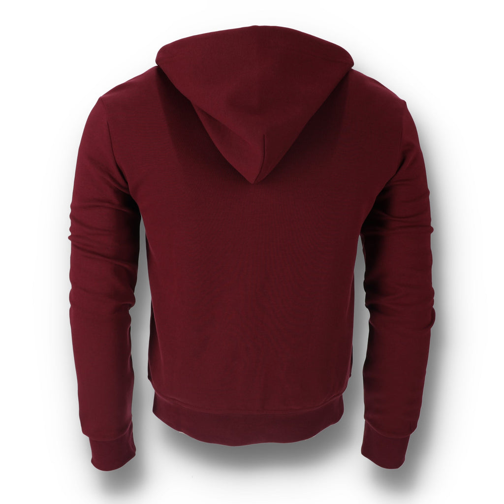 Double Knit Full Zip Red Hoodie
