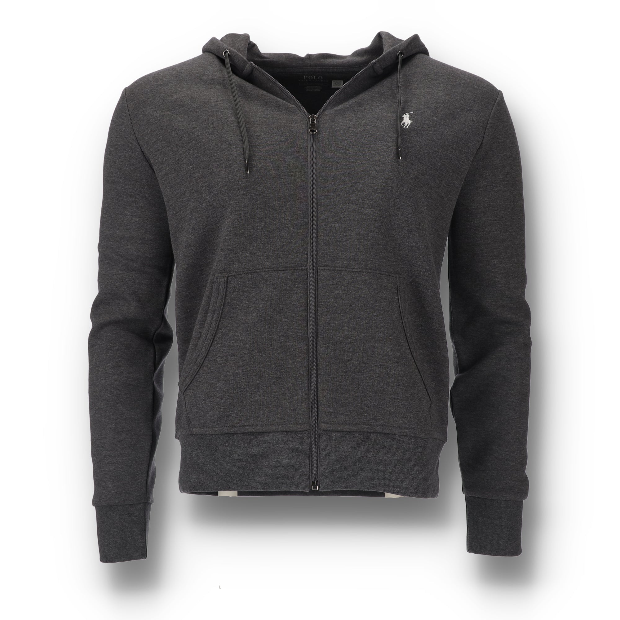 Double Knit Full Zip Gray Hoodie