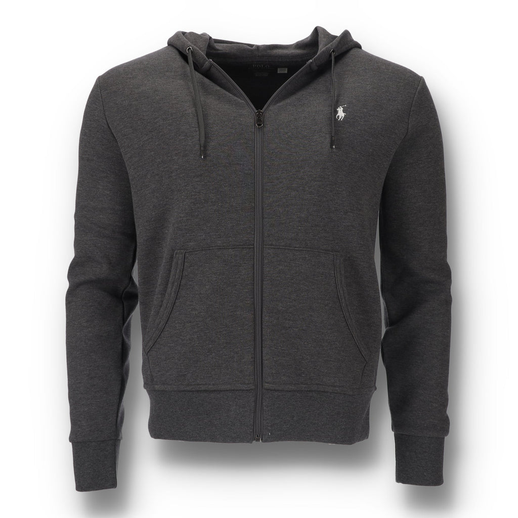 Double Knit Full Zip Gray Hoodie