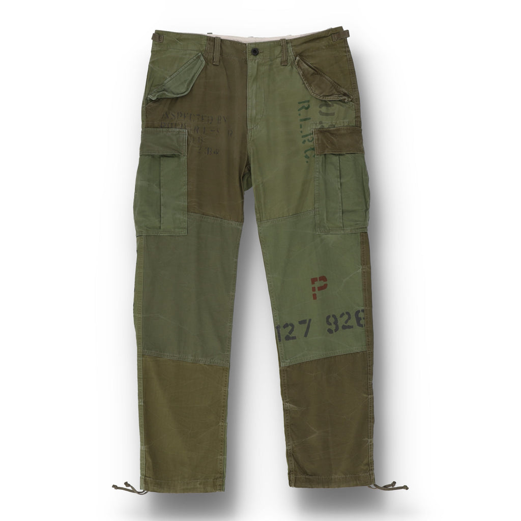 Classic Fit Patchwork Green Cargo Pant