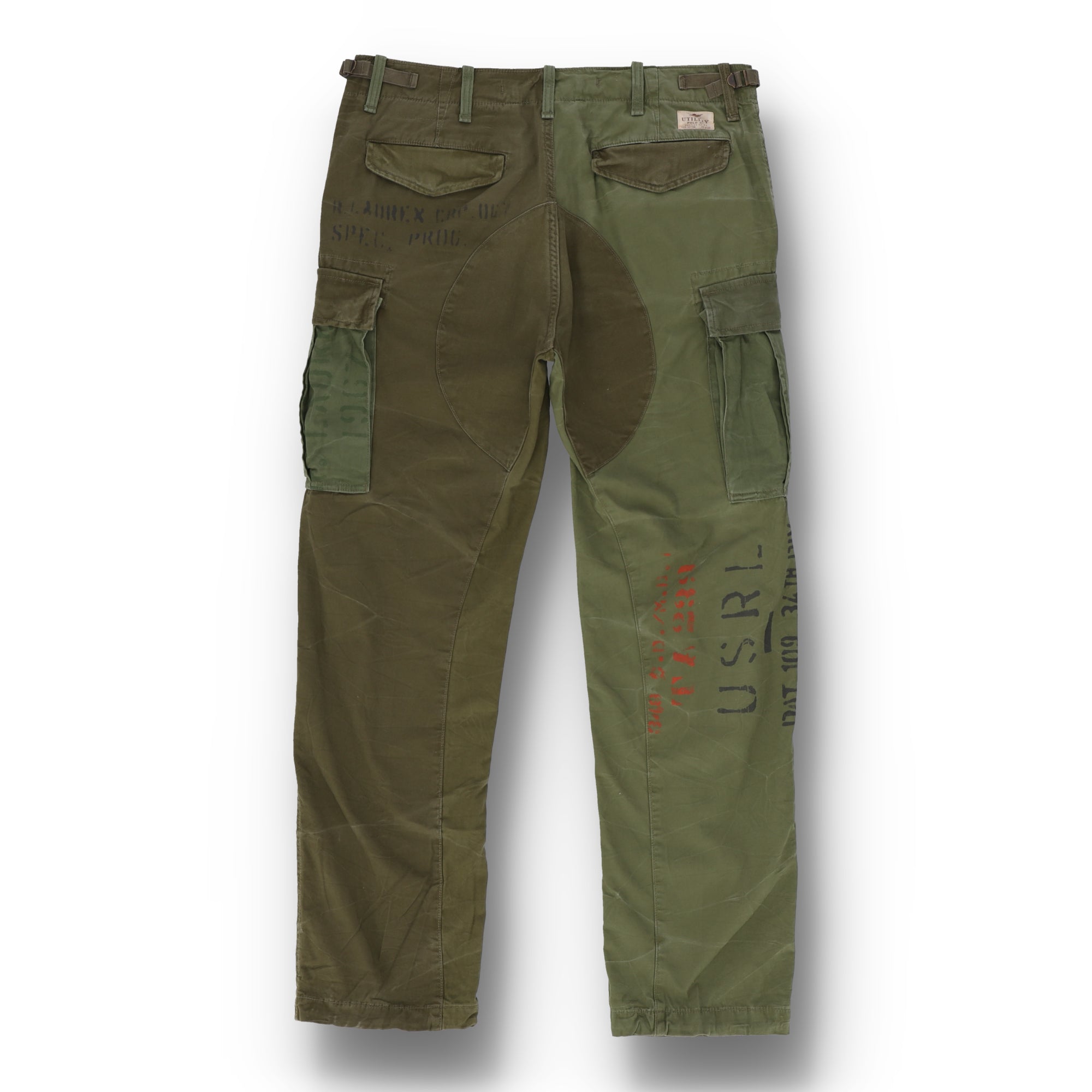 Classic Fit Patchwork Green Cargo Pant