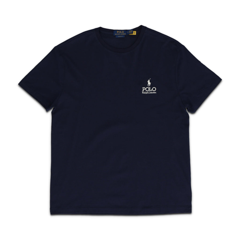 Classic Fit Logo Jersey Navy Tee