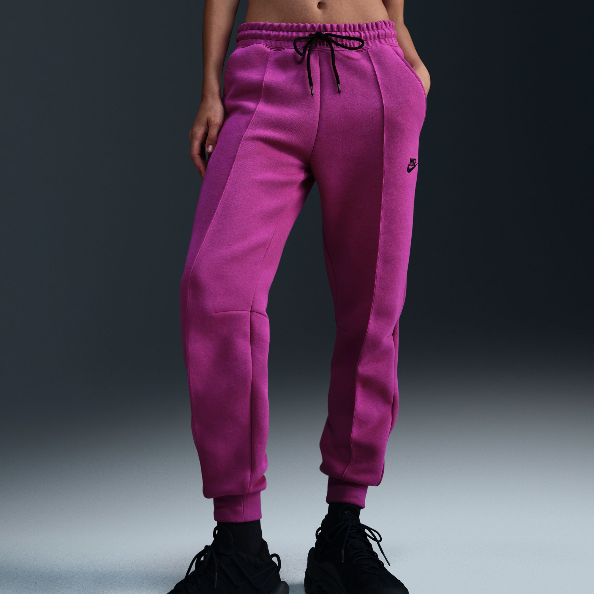 Tech Fleece Pleated Joggers in Purple