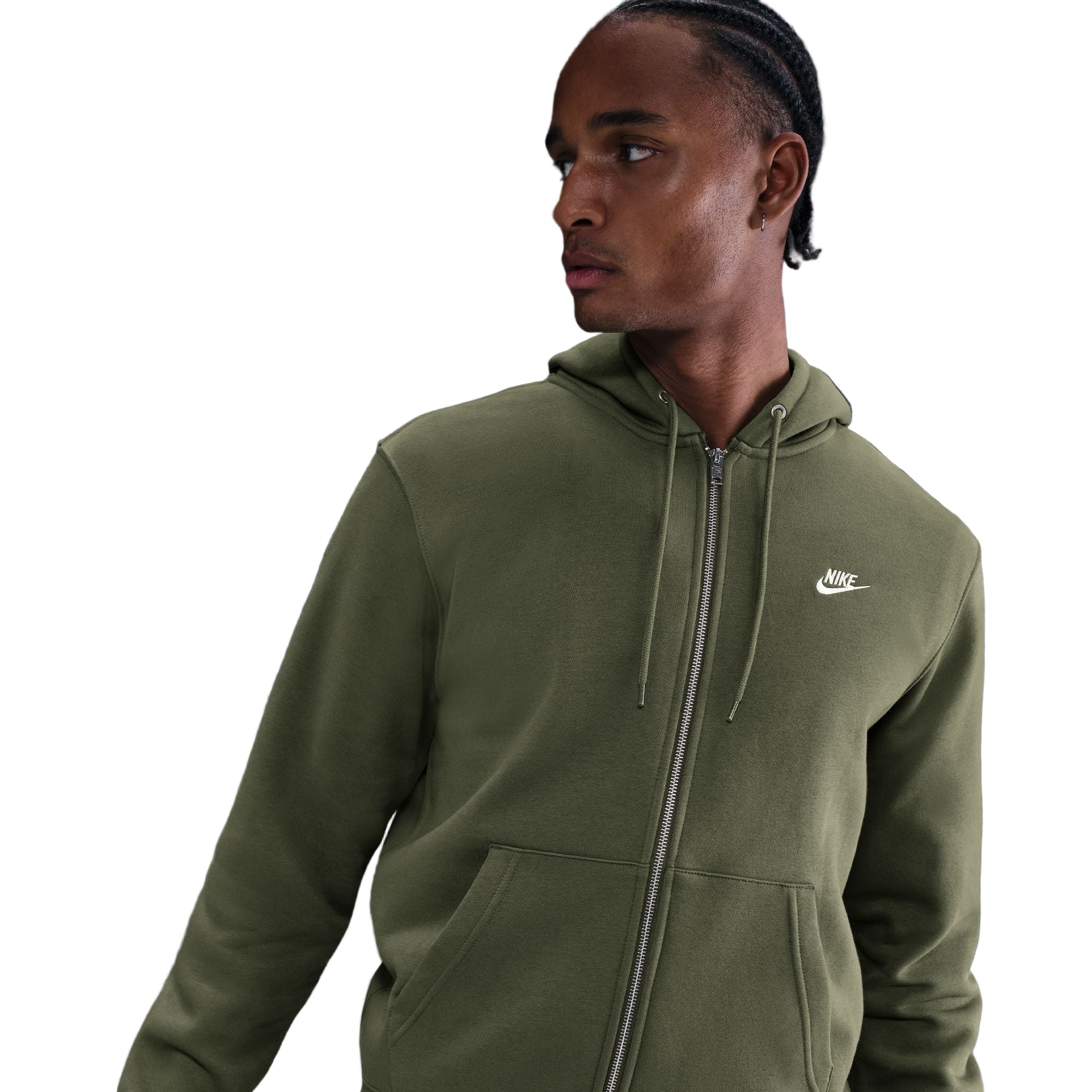 Nsw Club Full Zip Fleece Hoodie Brown