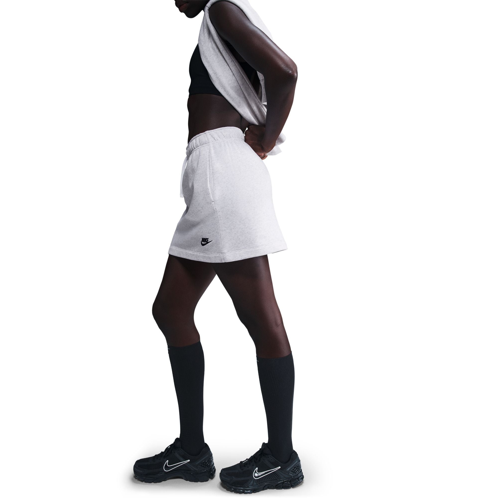 Club Fleece Mid Rise Skirt White