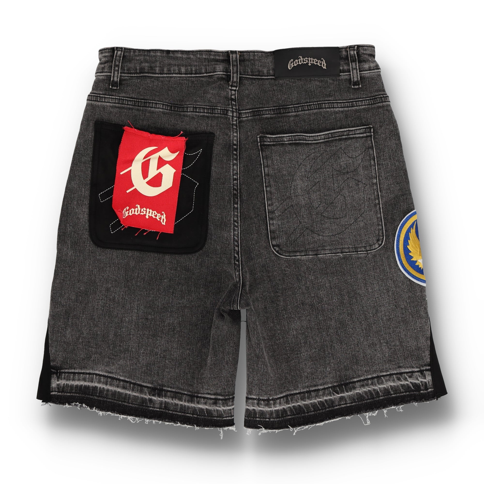 Patchwork Denim V2 Gray Shorts