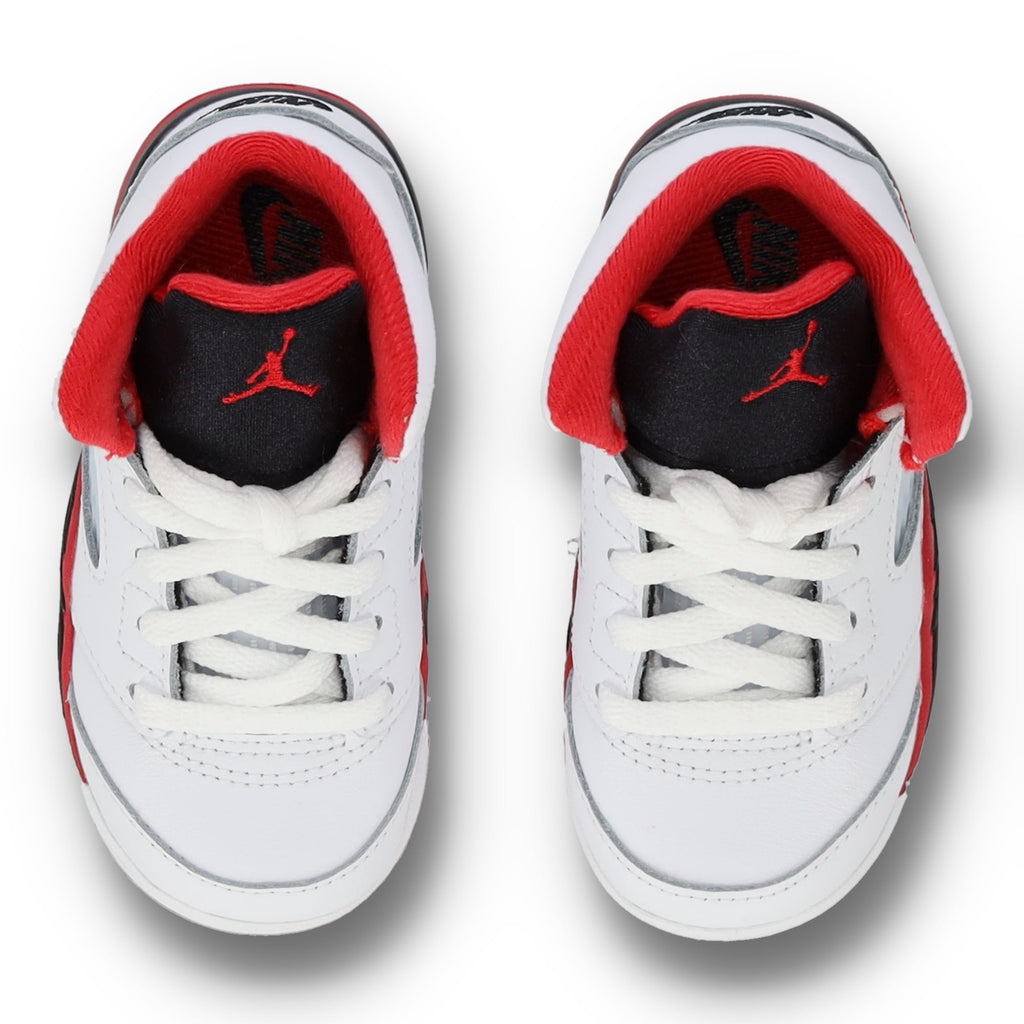 Jordan 5 Retro Fire Red Black Tongue TD
