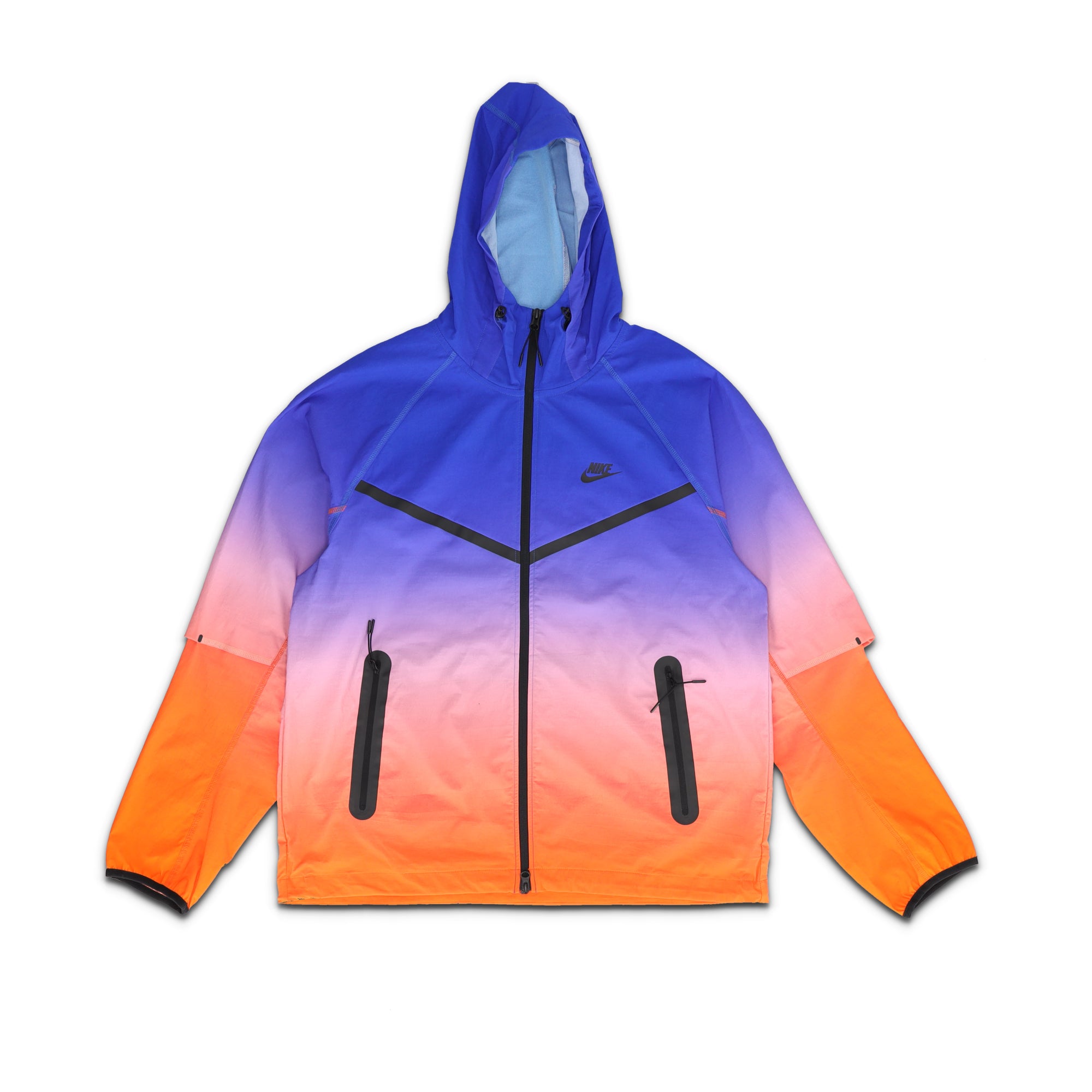 Tech Woven Full Zip Jacket Orange Blue