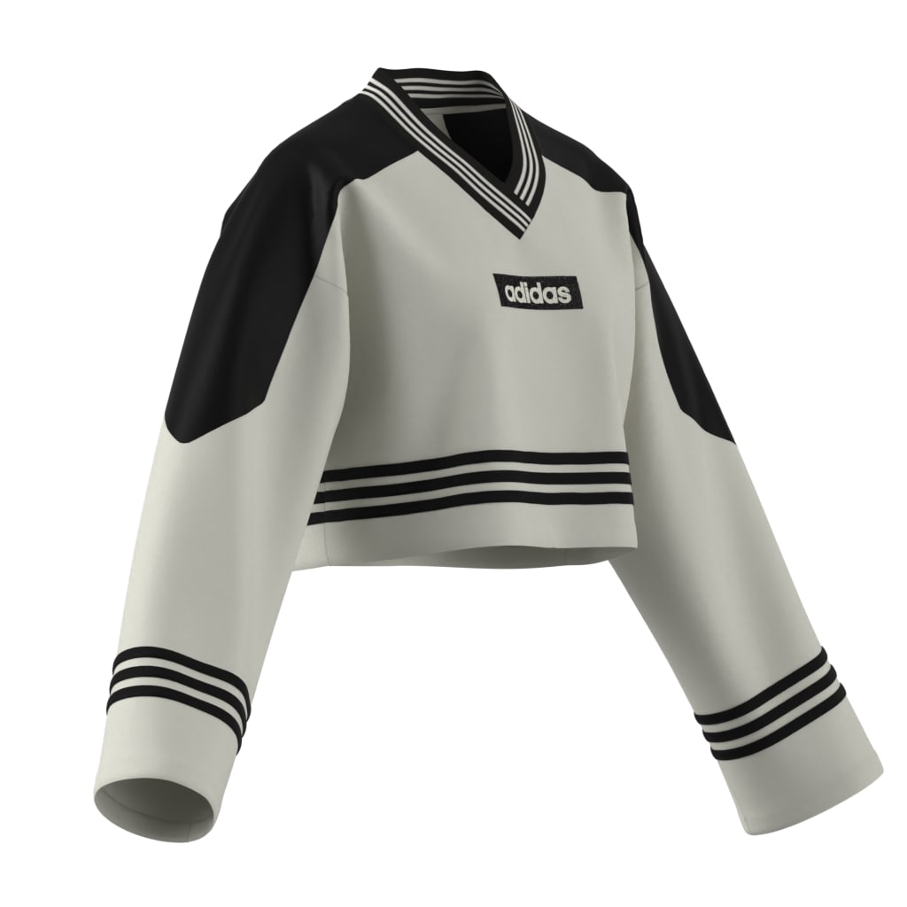 White Blocking Crewneck Sweatshirt