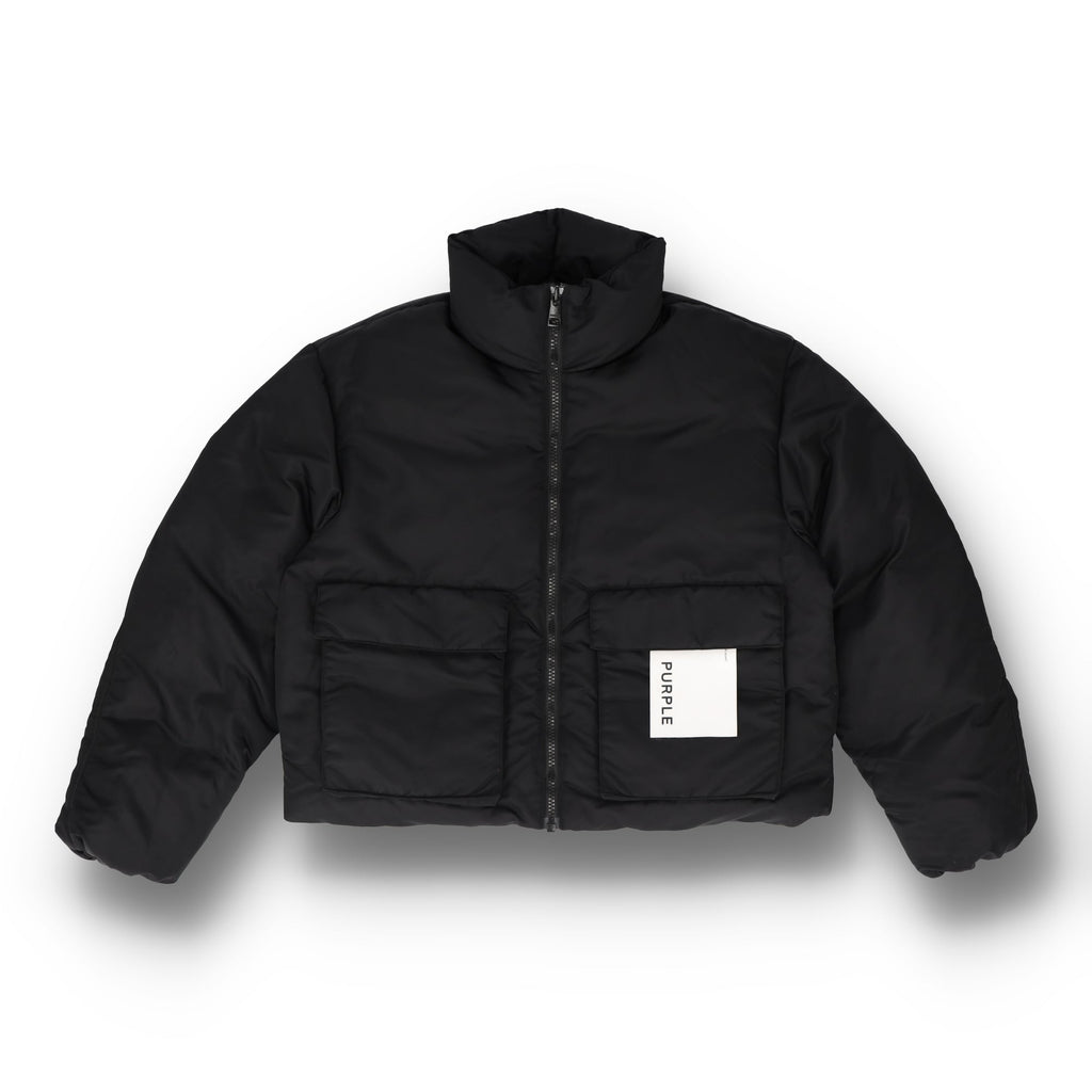 Twill Puffer  Black Jacket