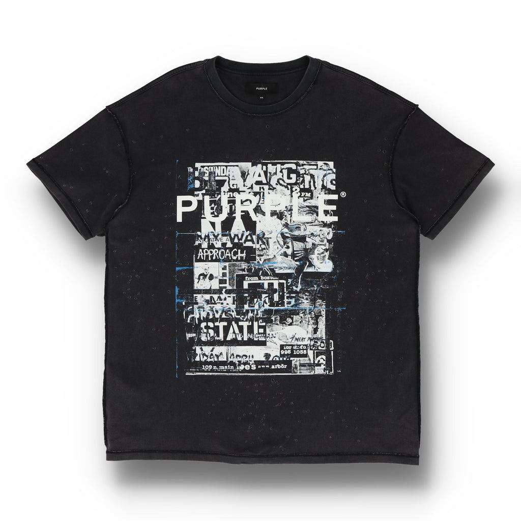 Textured Inside Out  Black Tee