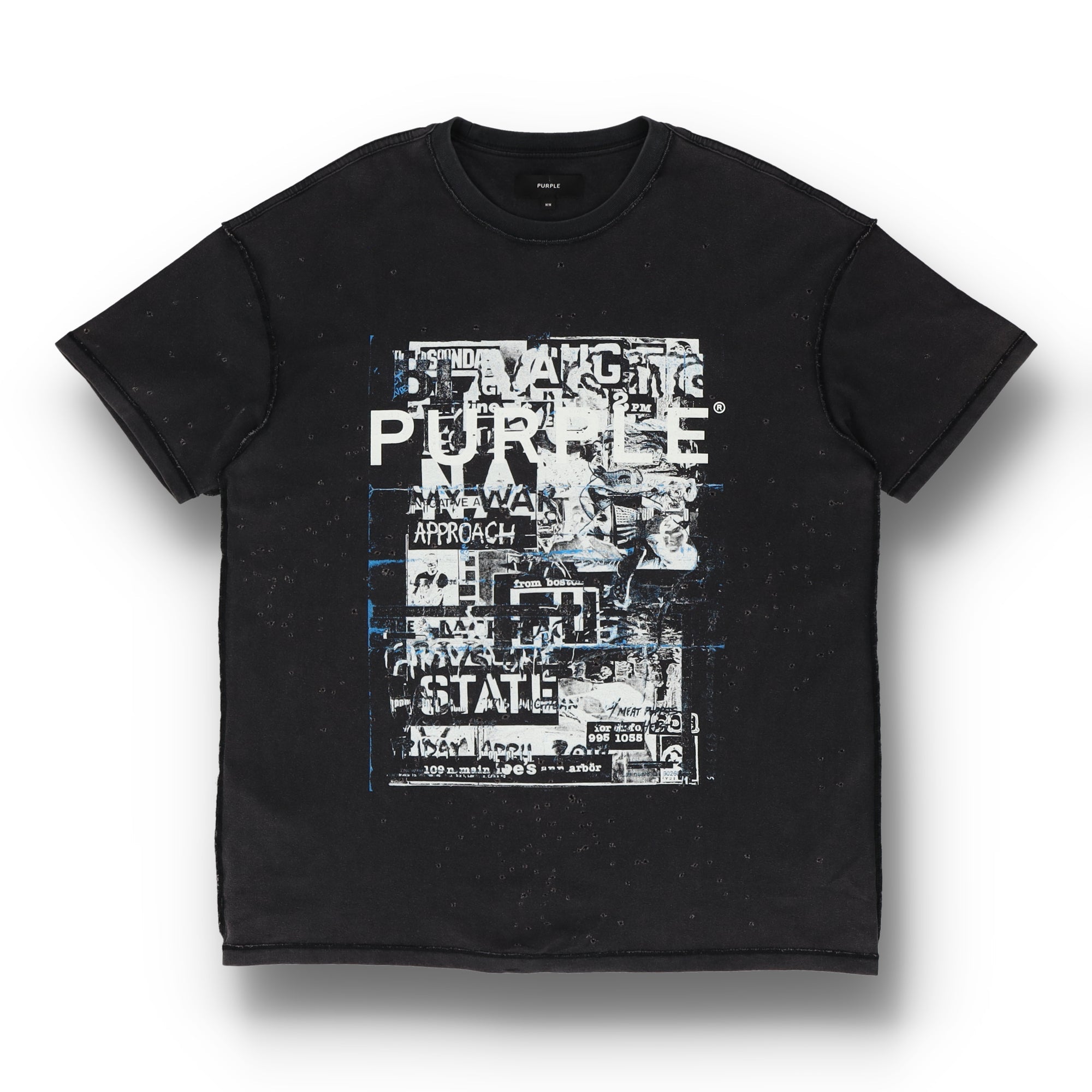 Textured Inside Out  Black Tee