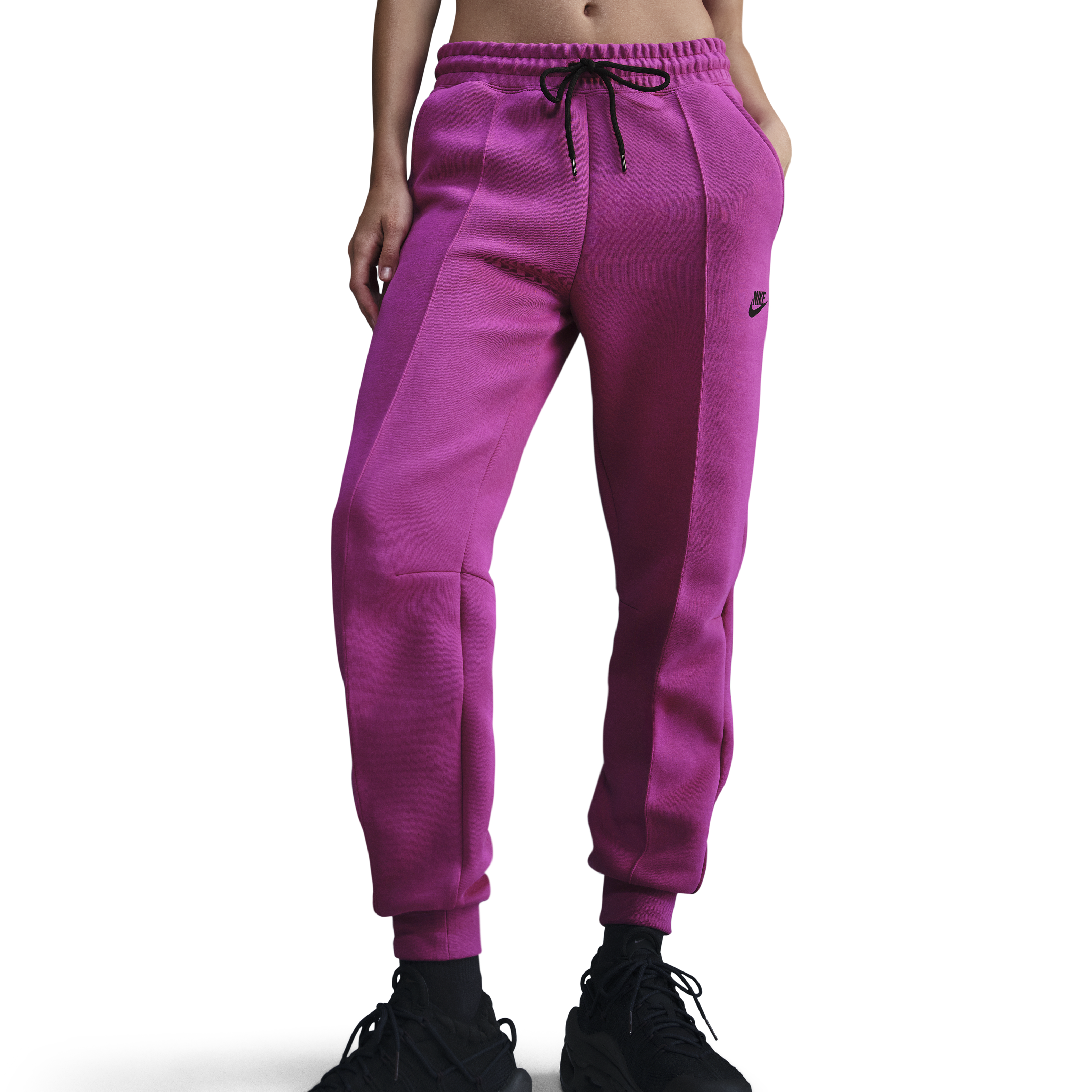 Tech Fleece Pleated Joggers in Purple