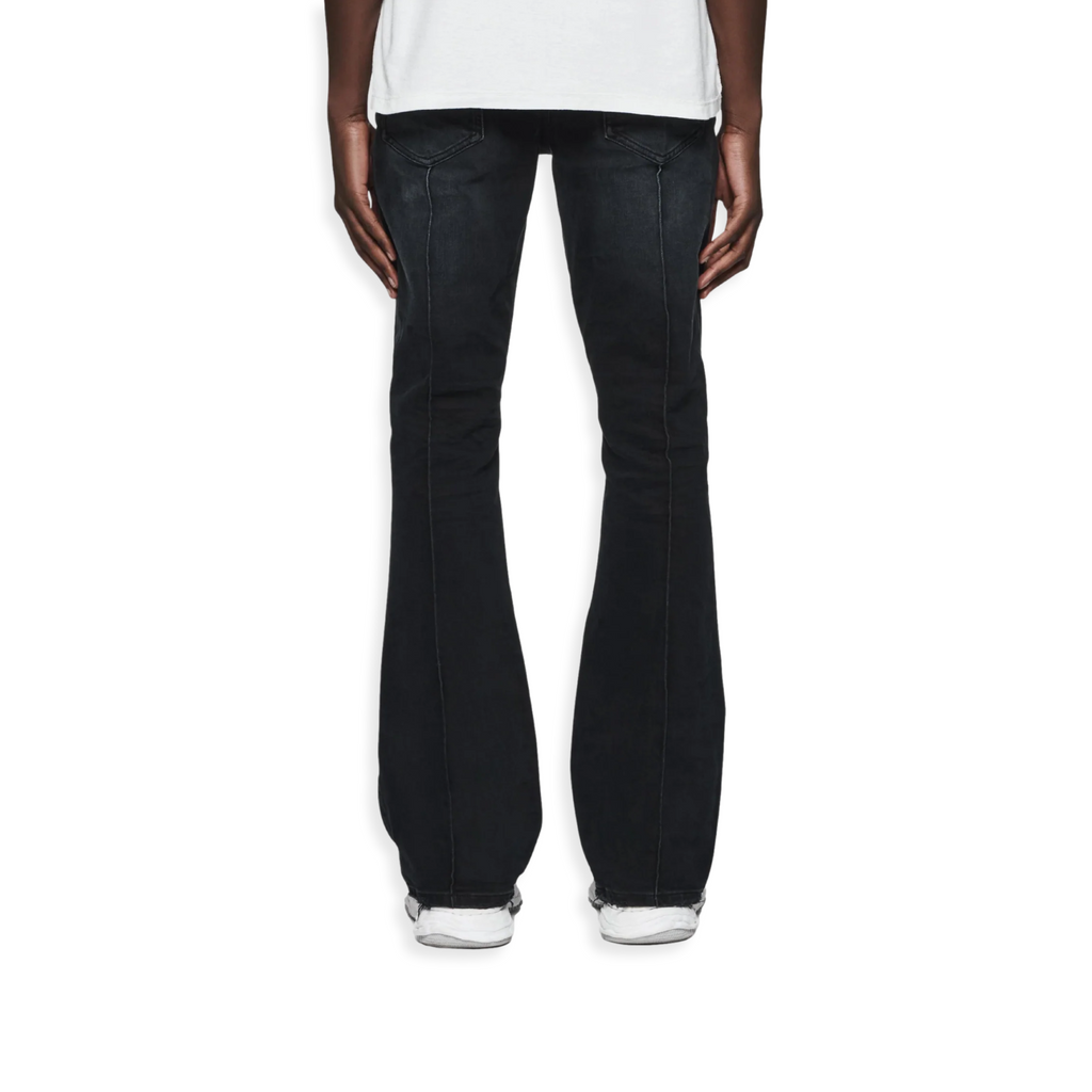 Pintuck Flare Overdye Balck Jean